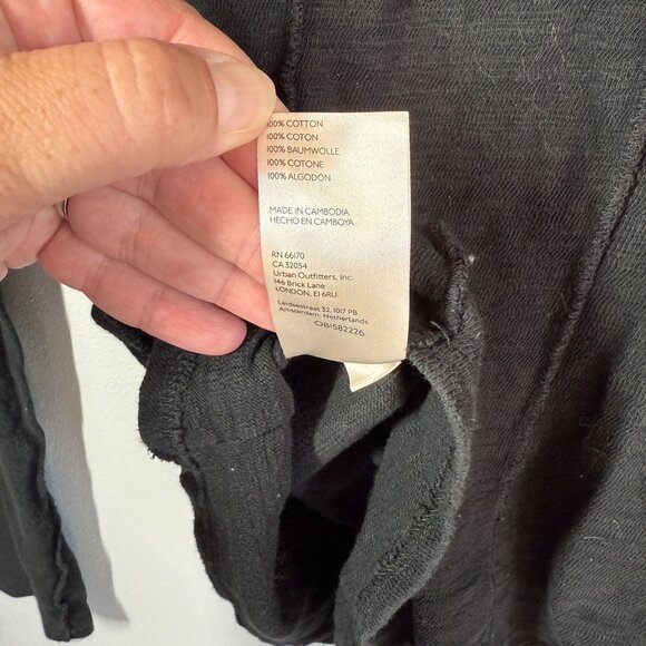 Free People Womens Everyday Layering Cowl Neck Top Medium Black Long Sleeve - Picture 10 of 11